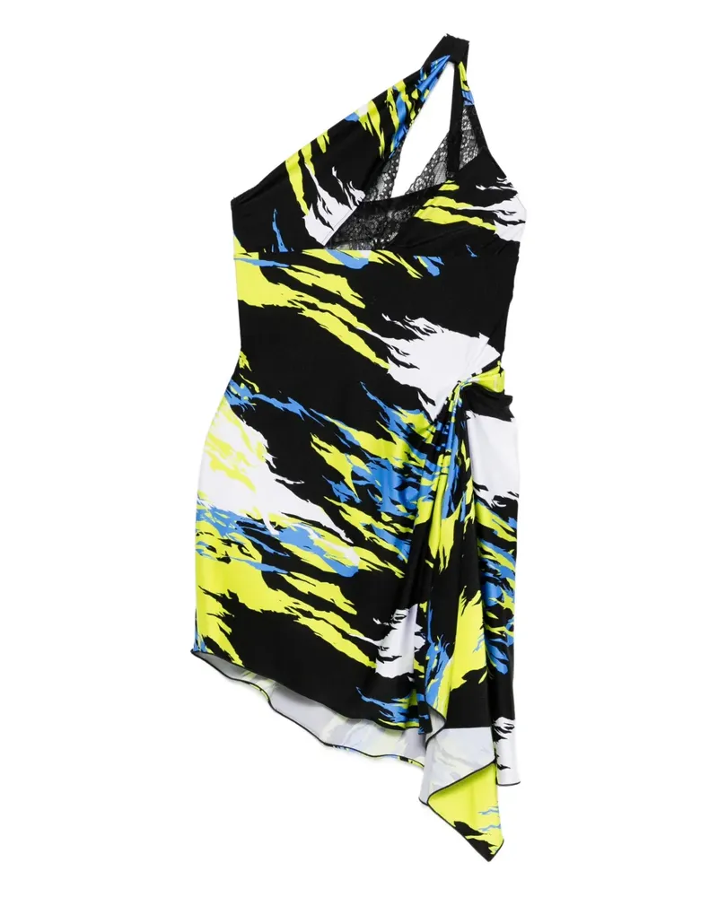 COPERNI Asymmetrisches Kleid mit Print - Schwarz Schwarz