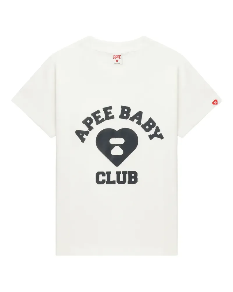 BAPE T-Shirt mit Herz-Logo - Nude Nude