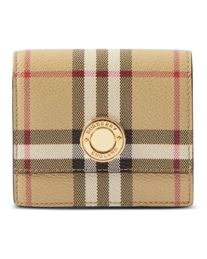 Burberry Kleines Portemonnaie mit Karomuster - Nude Nude