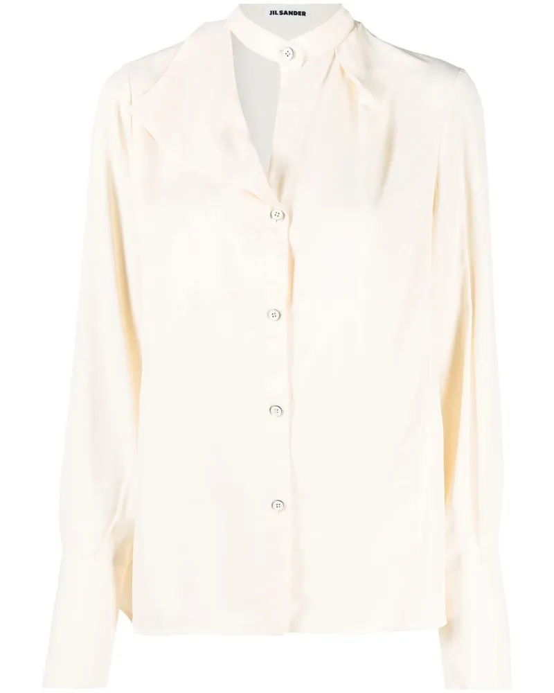 Jil Sander Bluse mit asymmetrischem Kragen - Nude Nude