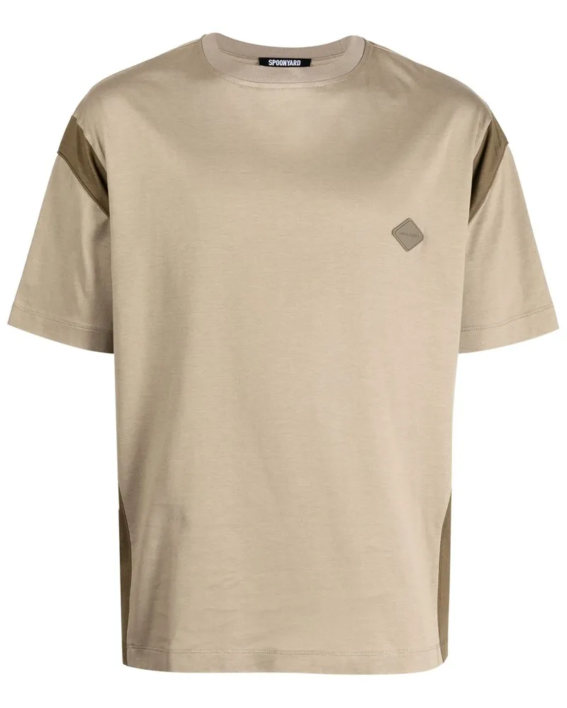 Spoonyard T-Shirt mit Kontrasteinsätzen - Grün Grün