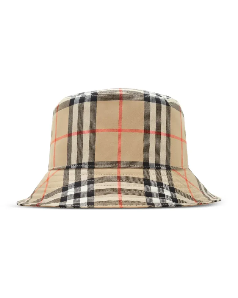 Burberry Karierter Fischerhut - Nude Nude