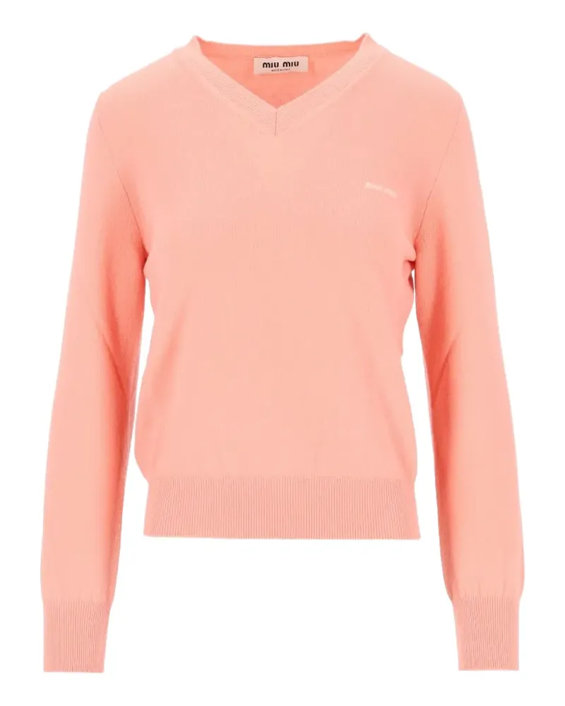 Miu Miu Cardigan mit V-Ausschnitt - Rosa Rosa