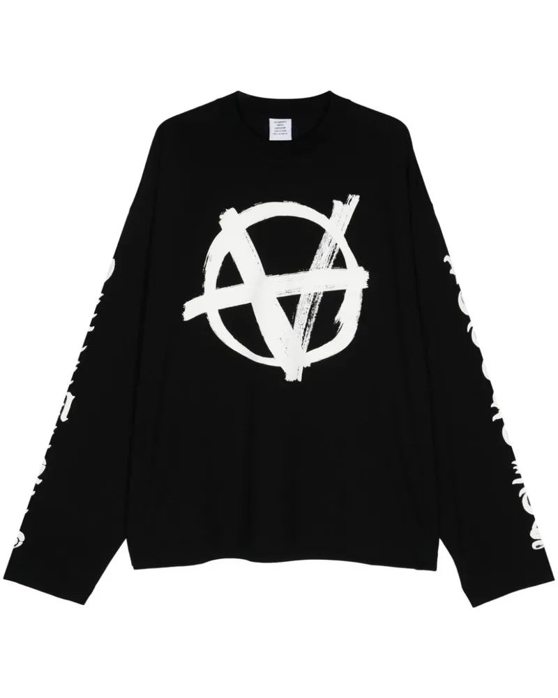 VETEMENTS T-Shirt mit Logo-Print - Schwarz Schwarz
