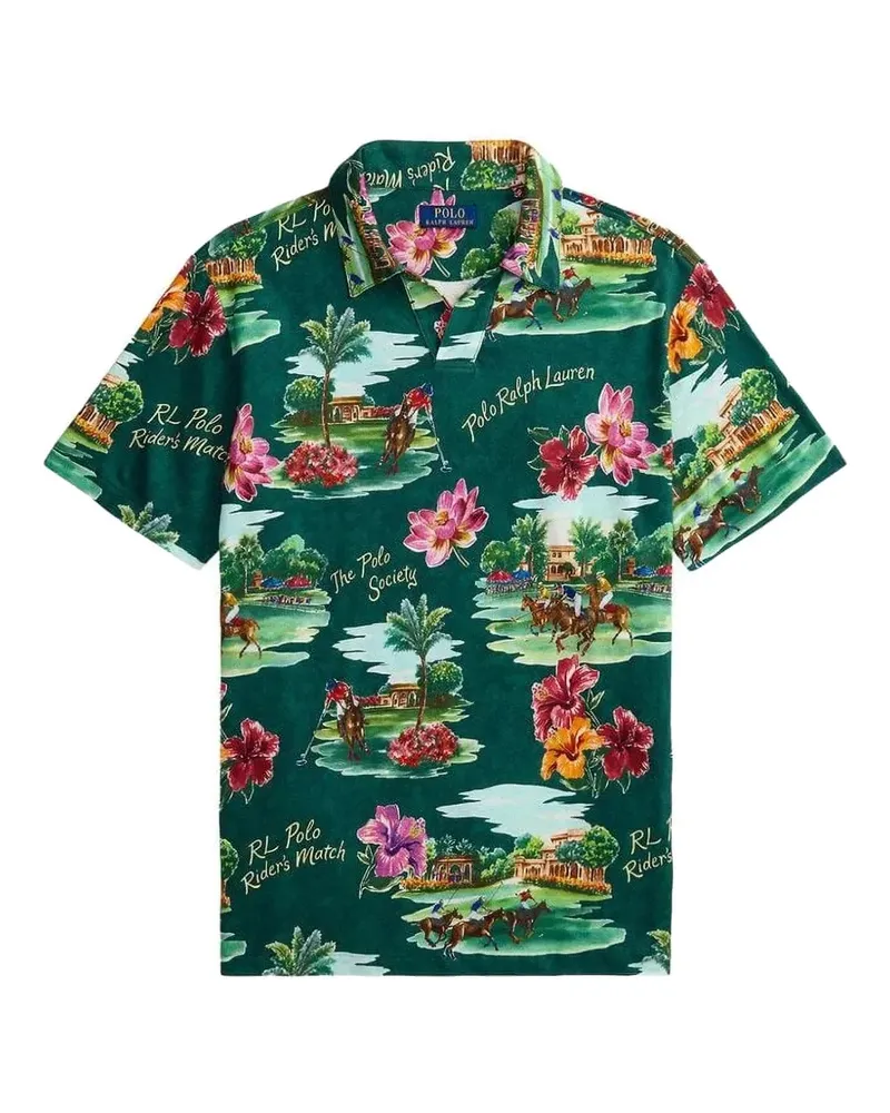 Ralph Lauren Poloshirt mit Blumenprint - Grün Grün