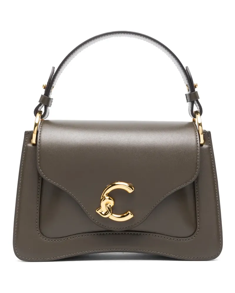 Coccinelle Shopper mit Logo-Schild - Grün Grün