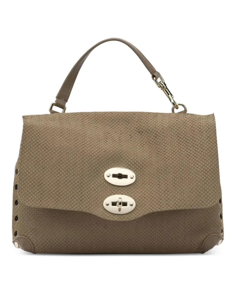 Zanellato small Postina® studded tote bag - Nude Nude