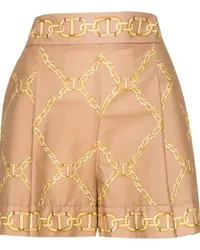 Twin-Set Shorts mit Ketten-Print Nude