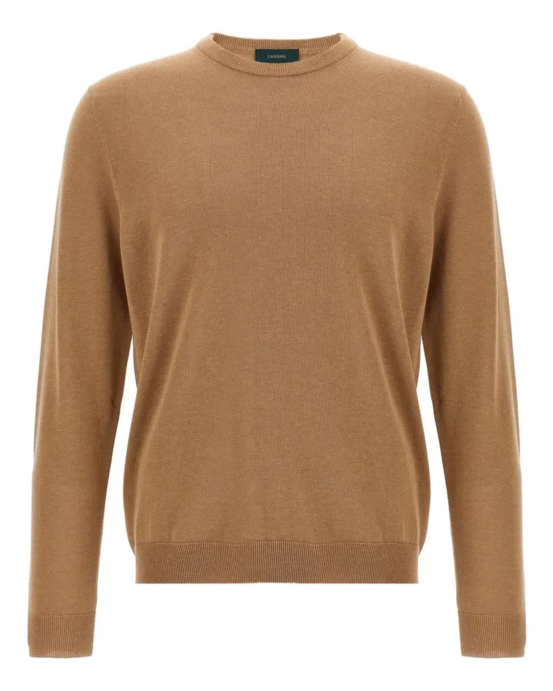 Zanone Klassischer Pullover - Braun Braun