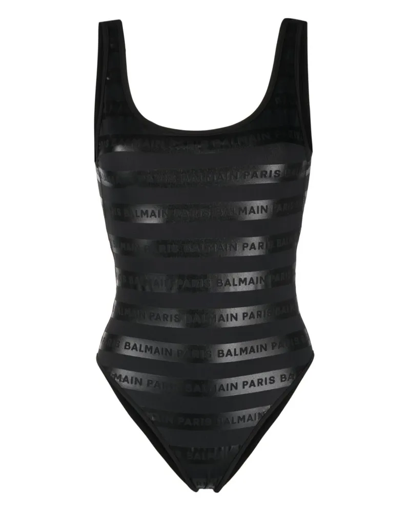 Balmain Olimpionic Badeanzug - Schwarz Schwarz