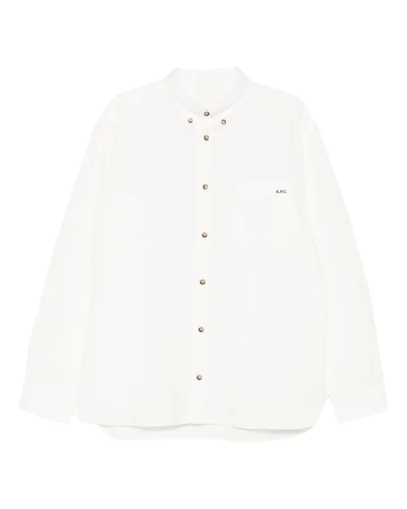 A.P.C. button-down pocket shirt - Weiß Weiß