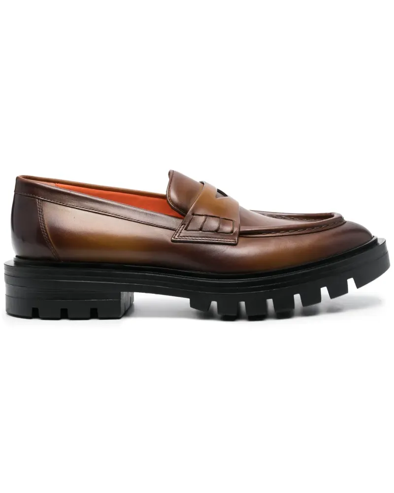 Santoni Klassische Penny-Loafer - Braun Braun