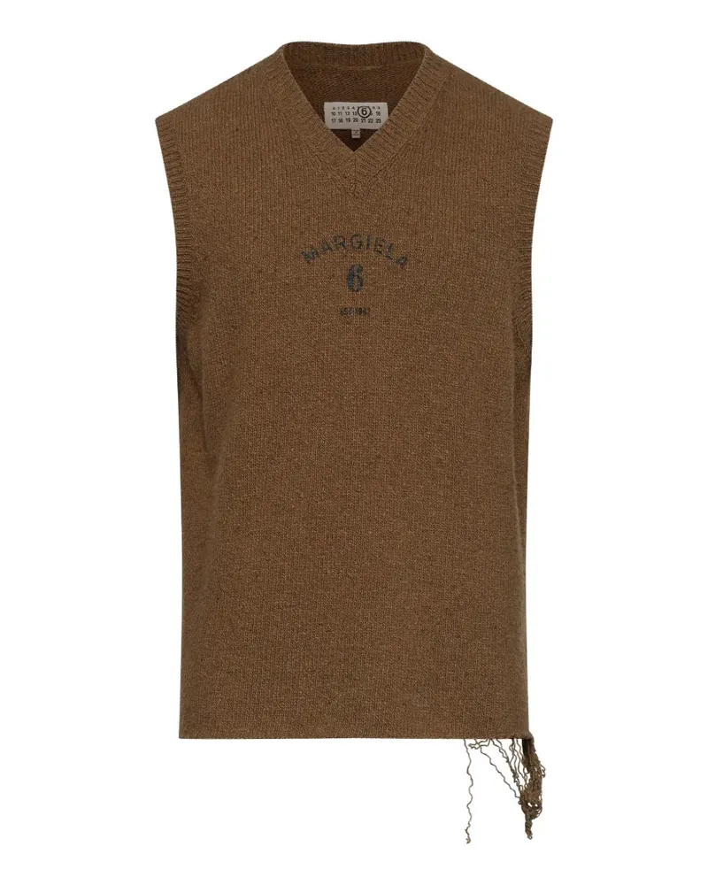 Maison Margiela Pullover in Distressed-Optik - Grün Grün