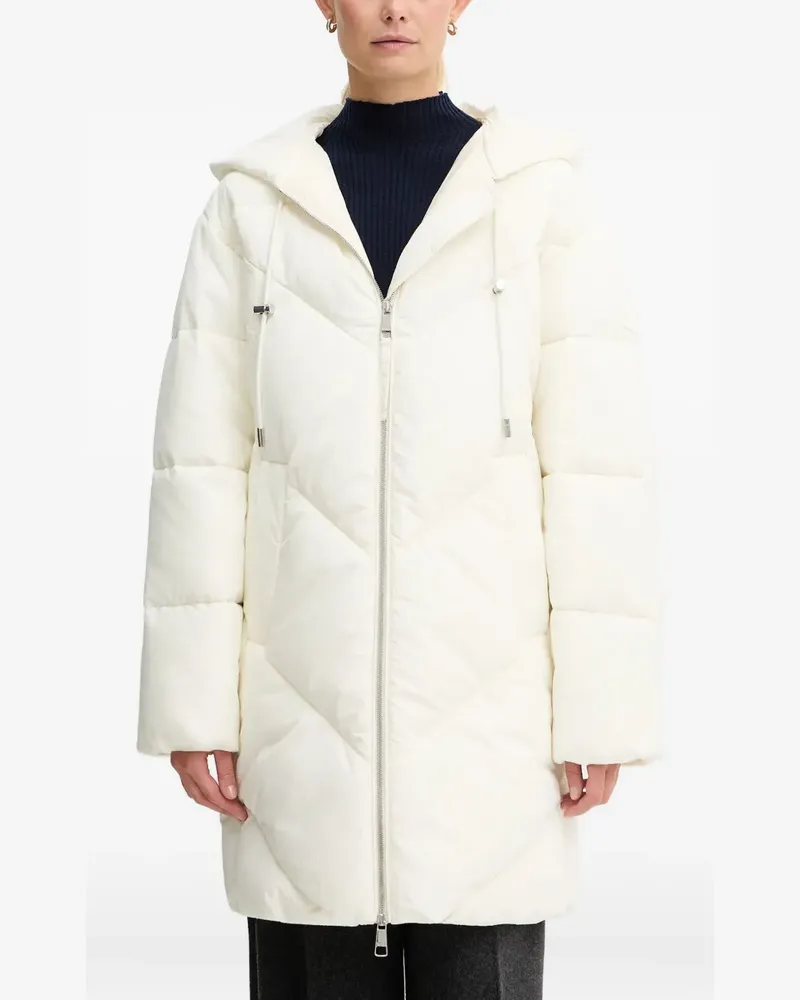 HUGO BOSS Wattierte Kapuzenjacke - Weiß Weiß