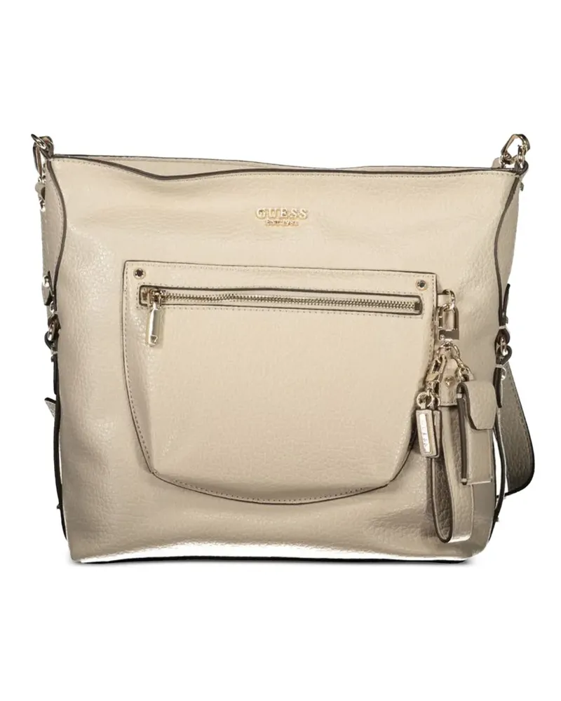 Guess pebbled-effect zip-pocket tote bag - Nude Nude