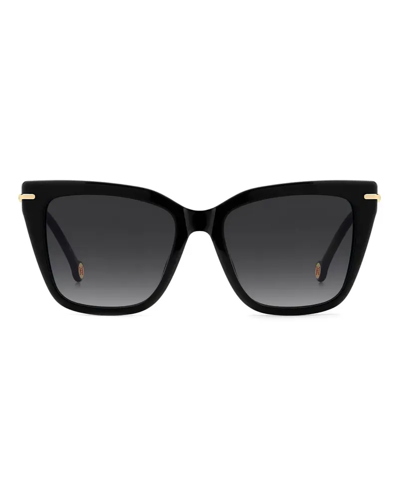 Carolina Herrera New York Verzierte Cat-Eye-Sonnenbrille - Schwarz Schwarz