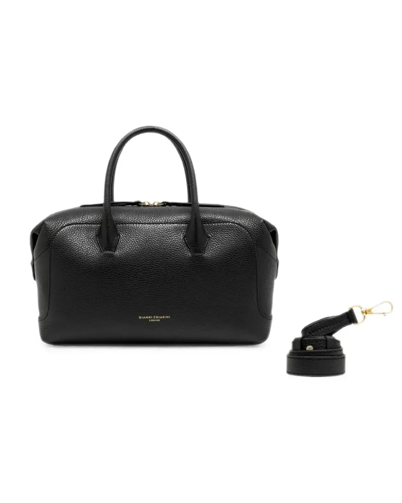 Gianni Chiarini Gemma Tote Bag aus gekörntem Leder - Schwarz Schwarz