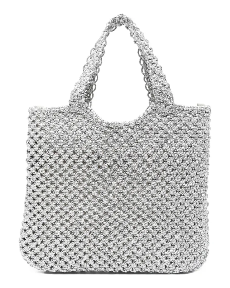 TELA top-handle shoulder bag - Silber Silber