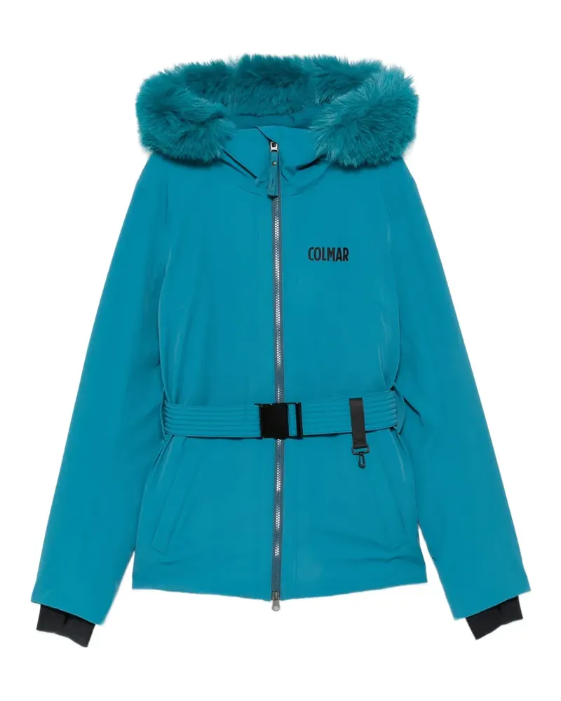 Colmar Skijacke mit Faux Fur-Besatz - Blau Blau