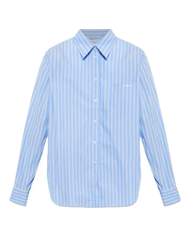 Hunza G Essential Seidenhemd - Blau Blau