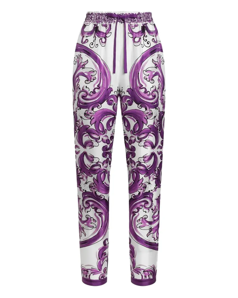 Dolce & Gabbana Hose aus Seide - Weiß Weiß