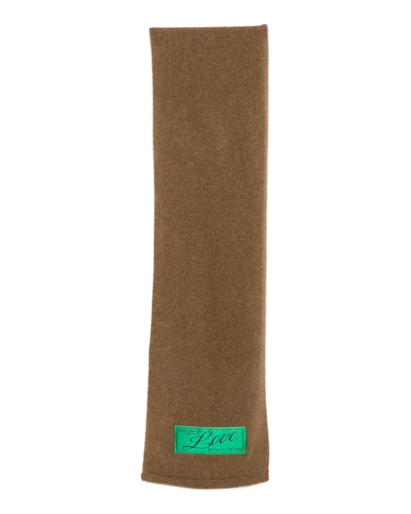 Dorothee Schumacher Fluffy Statements Schal mit Logo - Braun Braun