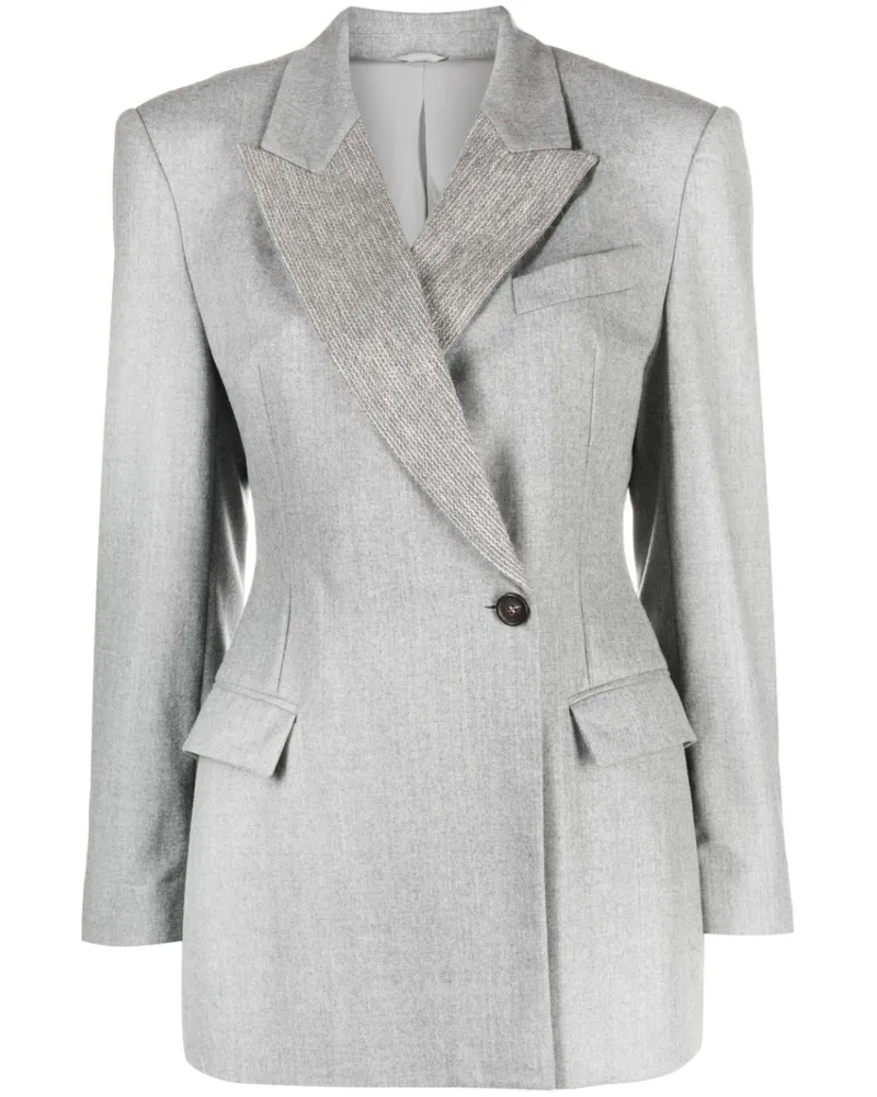 Brunello Cucinelli Einreihiger Blazer - Grau Grau