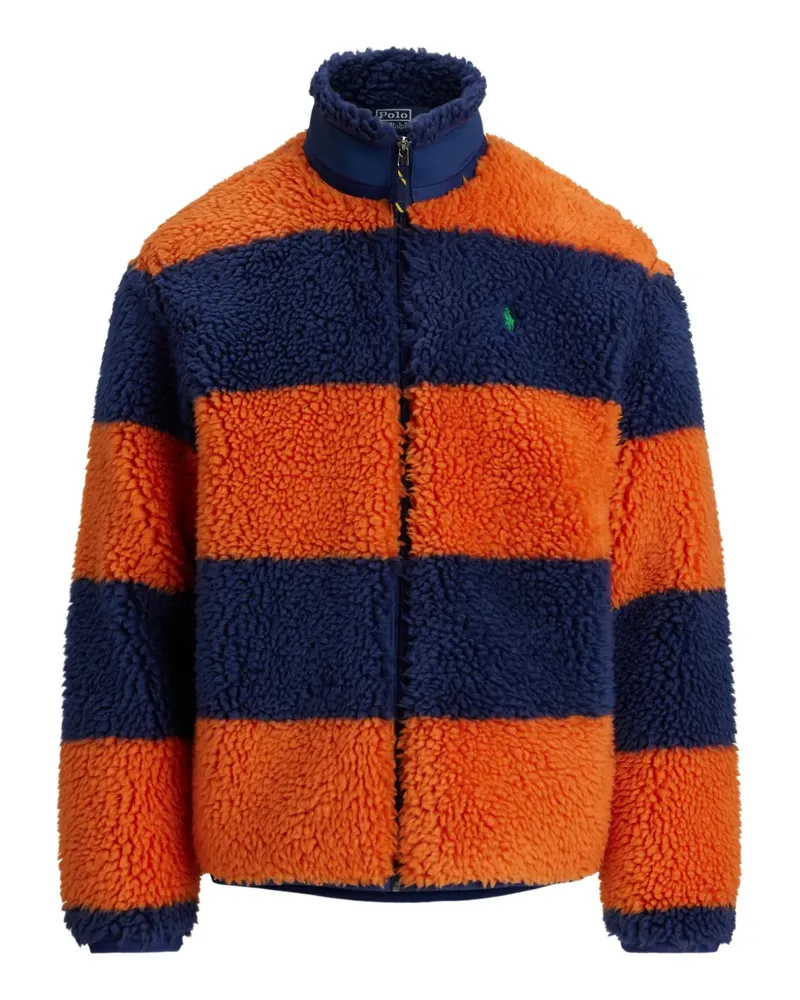 Ralph Lauren Gestreifte Fleecejacke - Orange Orange