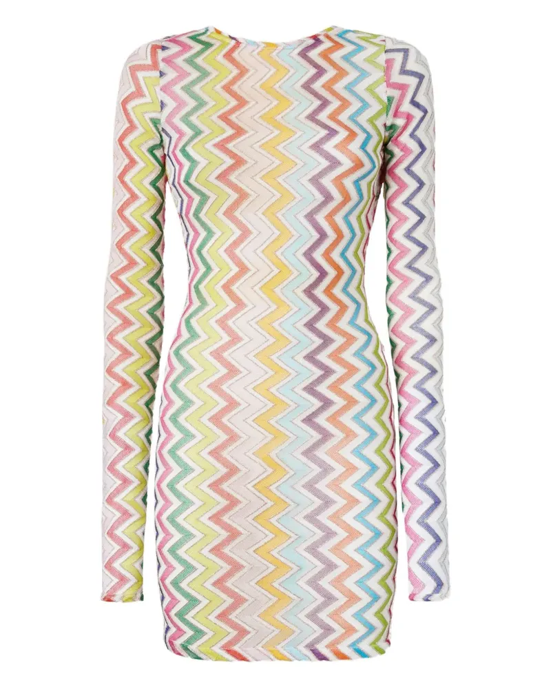 Missoni Langärmeliges Minikleid - Weiß Weiß