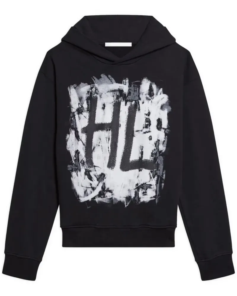 Helmut Lang Hoodie mit grafischem Print - Schwarz Schwarz