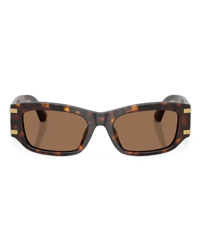 Dolce & Gabbana Eckige Sonnenbrille in Schildpattoptik - Braun Braun