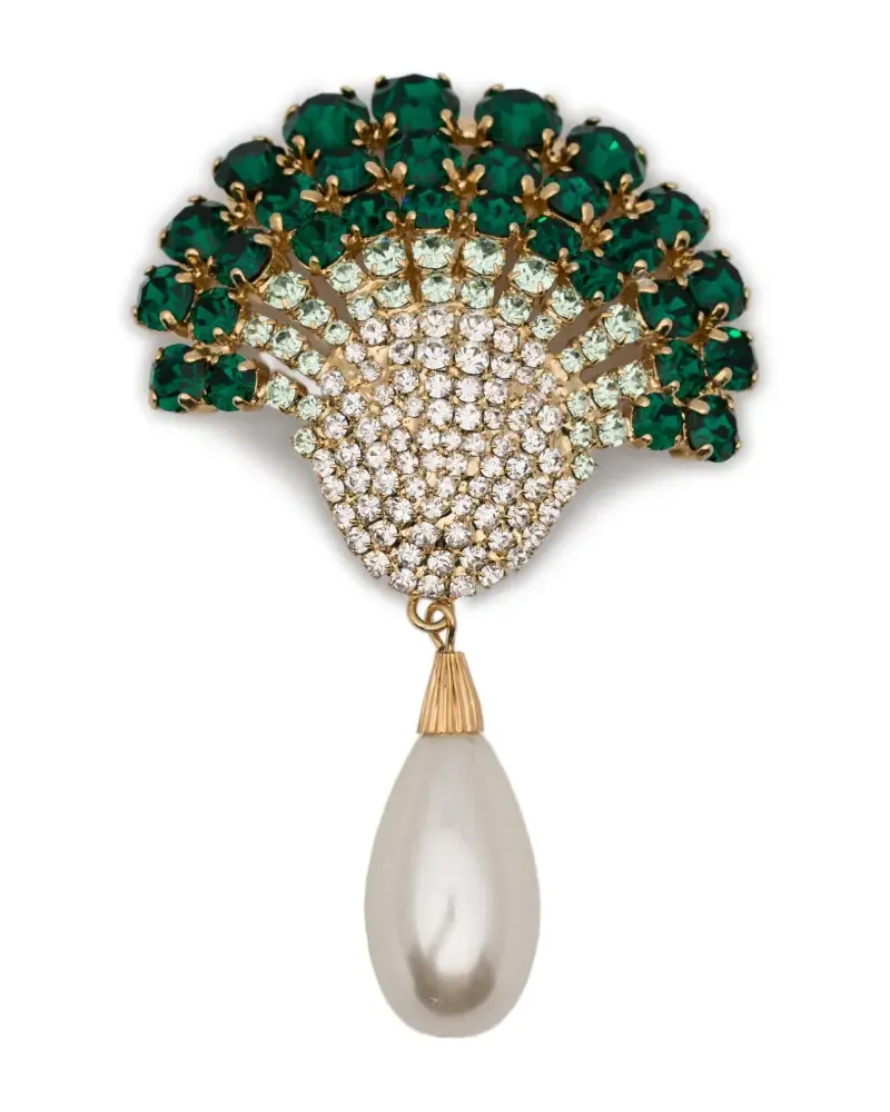 Rowen Rose pearl drop earrings - Gold Gold