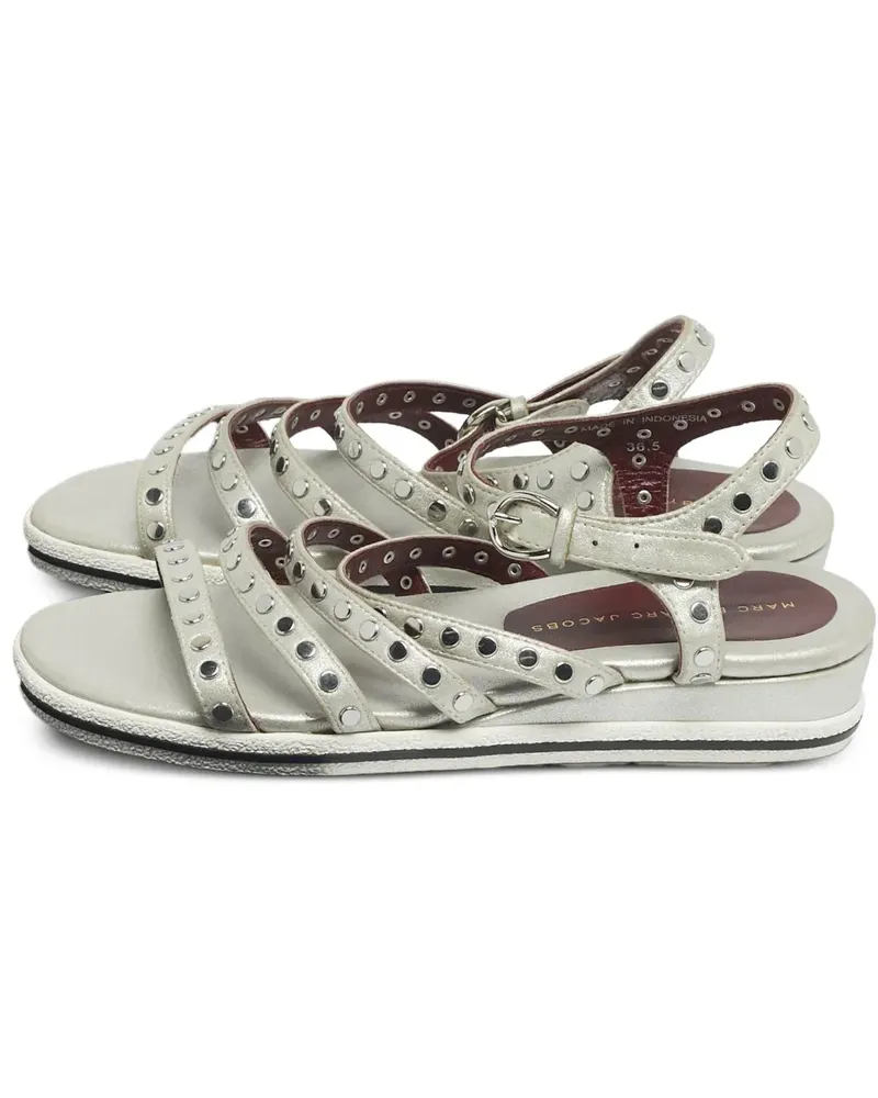 Marc Jacobs Gena studded ankle-strap sandals - Silber Silber