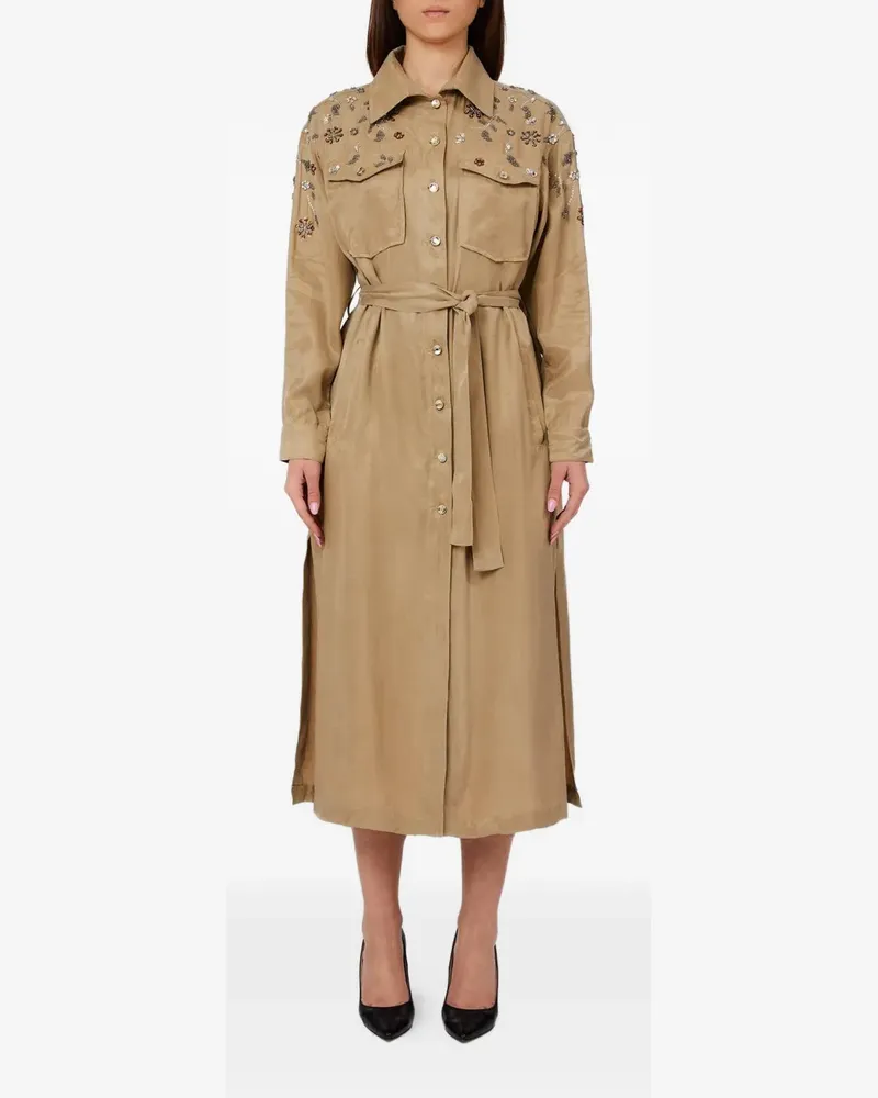 Liu Jo embellished tie dress - Nude Nude