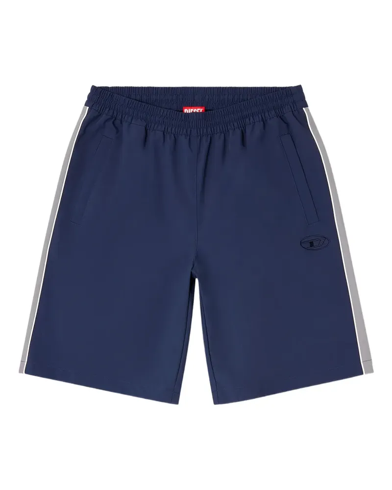 Diesel P-Hives-Short-Dgam side-stripe shorts - Blau Blau