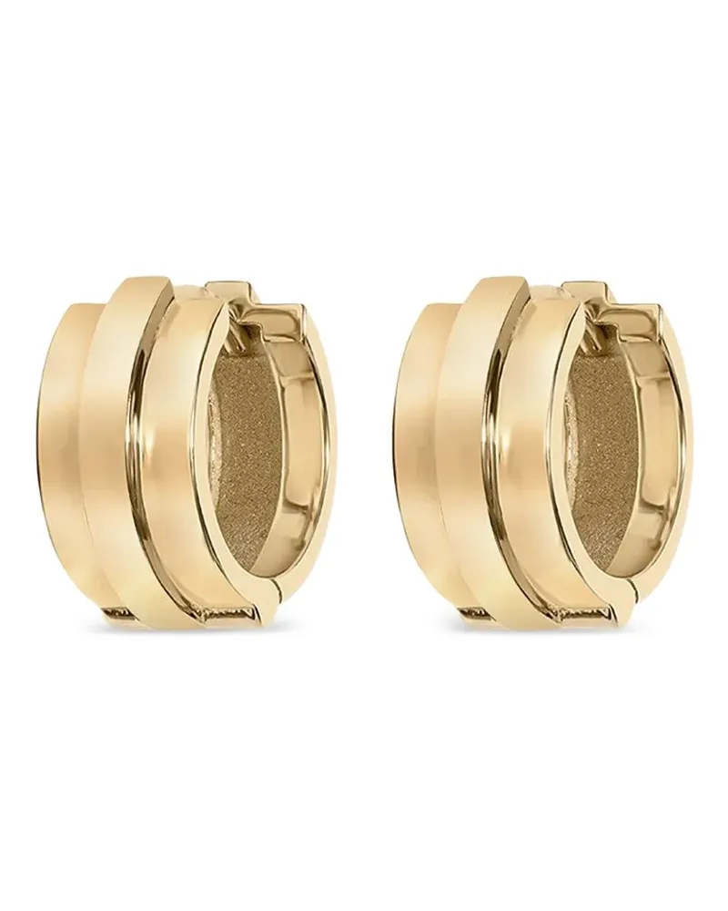 AZLEE 18kt Staircase 3-Tier Gelbgoldohrringe Gold