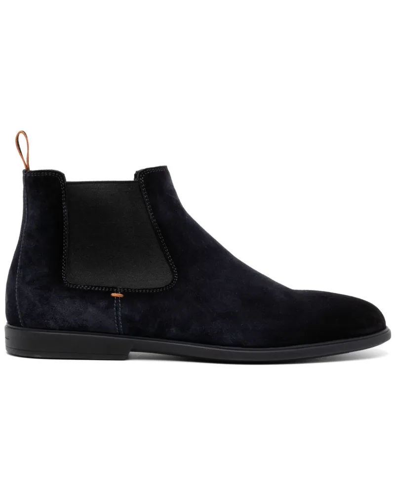 Santoni Chelsea-Boots aus Wildleder - Blau Blau