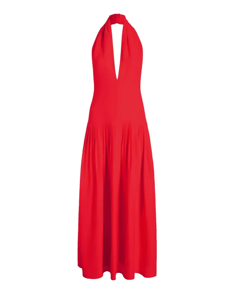 Proenza Schouler Tala Georgette-Maxikleid mit V-Ausschnitt - Rot Rot