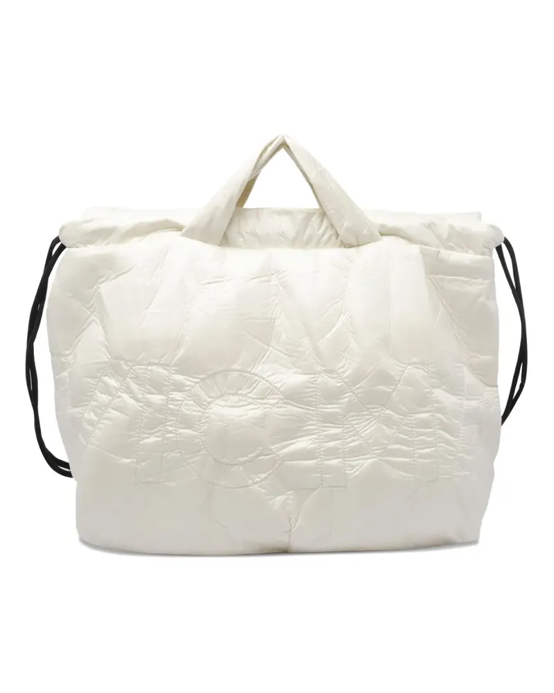 Vic Matié quilted logo-detail tote bag - Weiß Weiß
