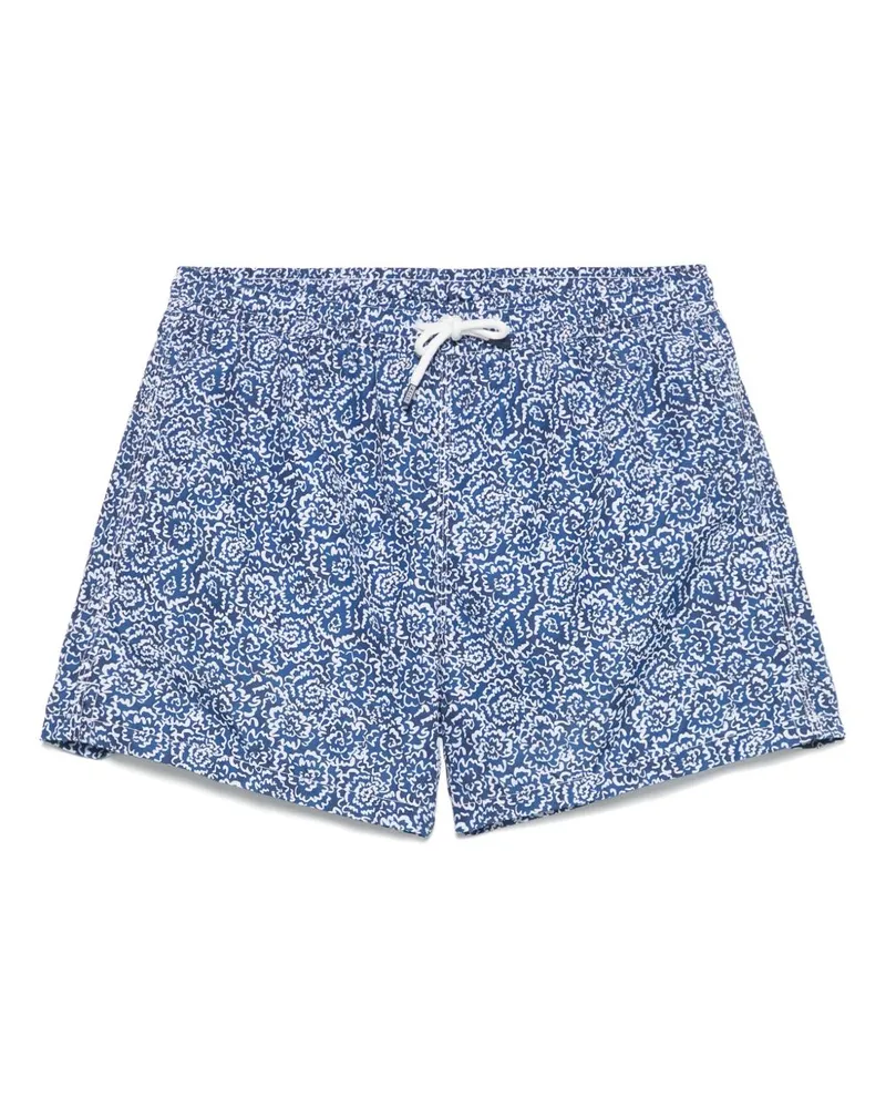Fedeli Badeshorts mit Blumen-Print - Blau Blau