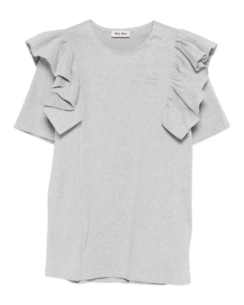 Miu Miu ruffled dress - Grau Grau