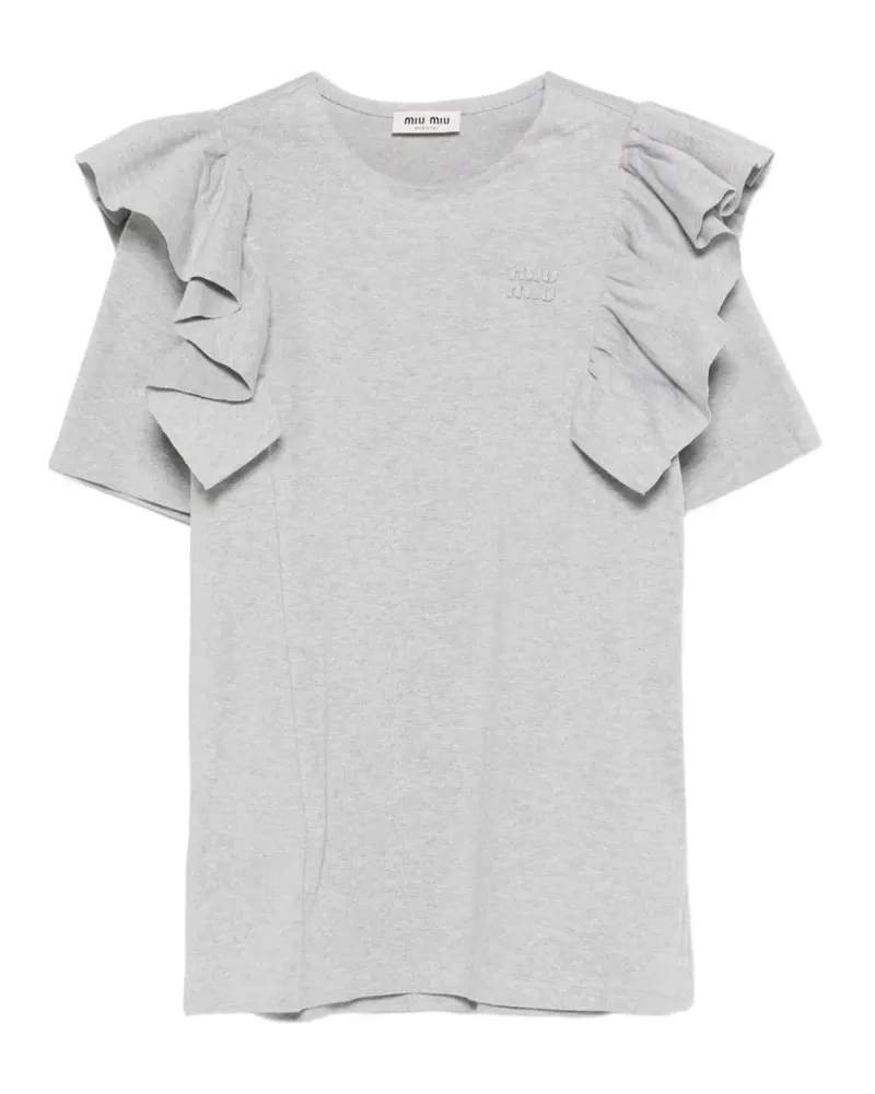 Miu Miu ruffled dress - Grau Grau