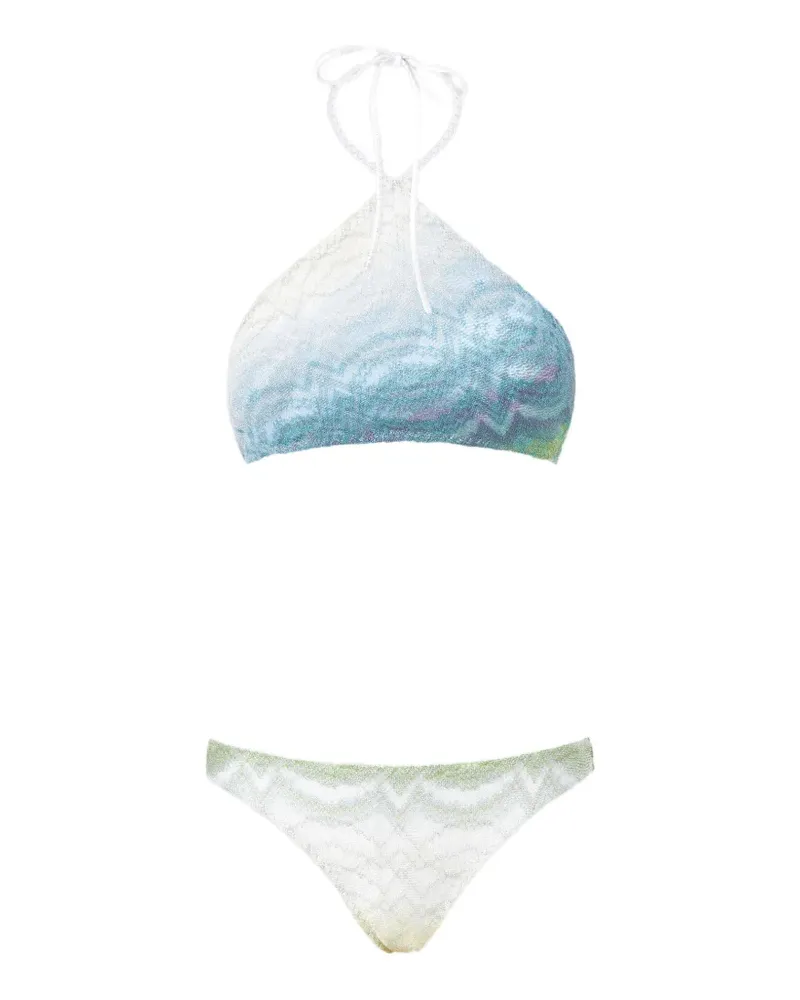 Missoni Triangel-Bikini mit Batikmuster - Weiß Weiß