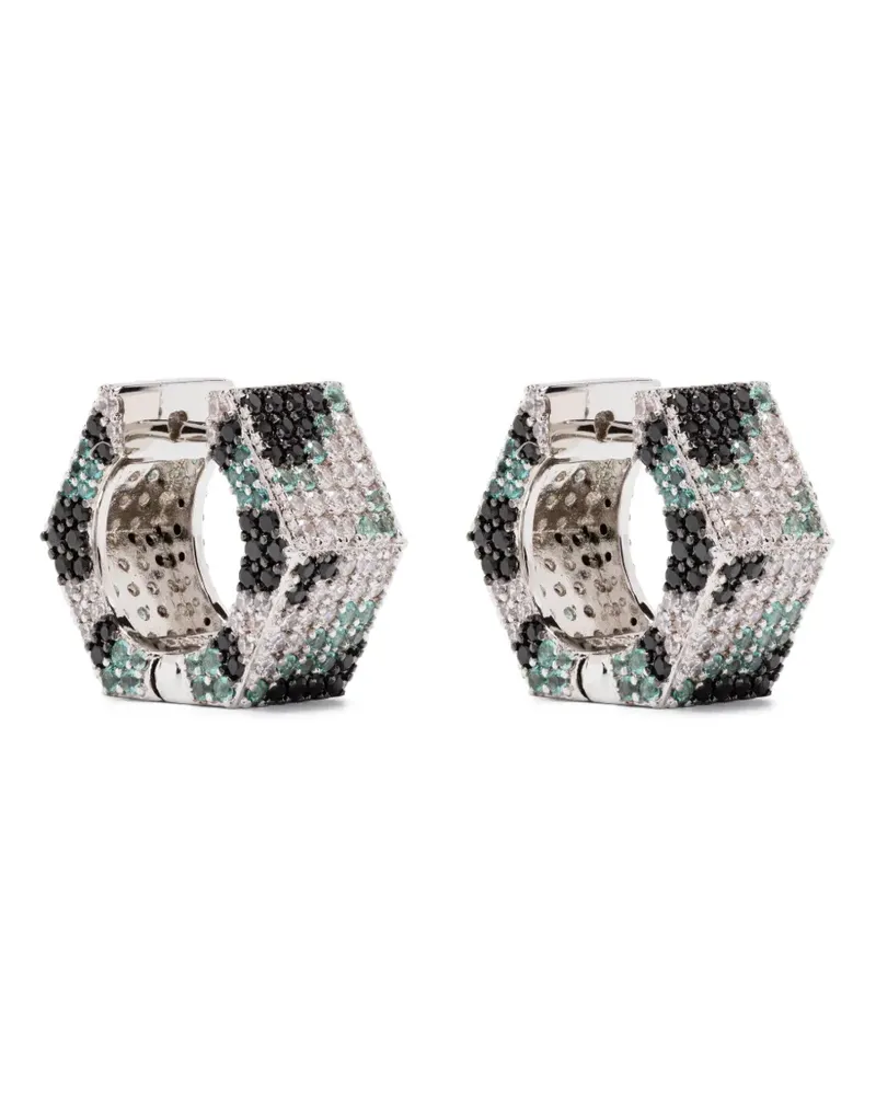 DARKAI Camo Bolt Ohrringe - Silber Silber