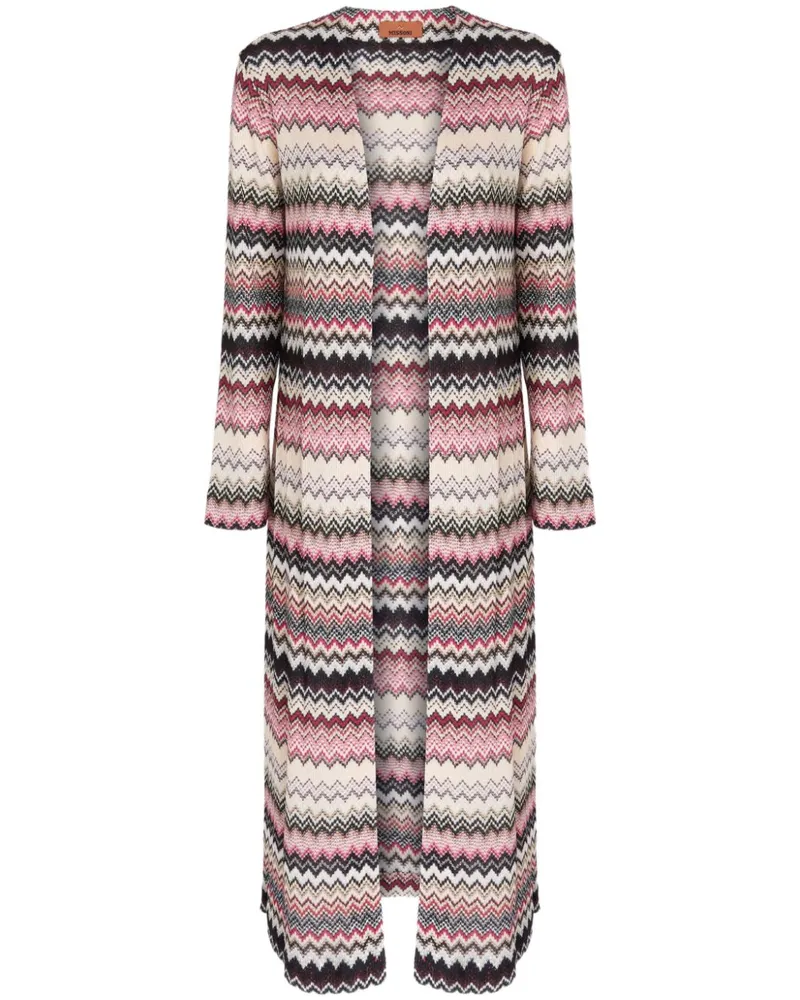 Missoni Langer Cardigan mit Zickzackmuster - Rosa Rosa