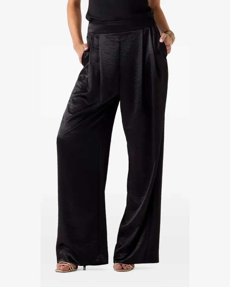 Guess Satinhose mit weitem Bein - Schwarz Schwarz