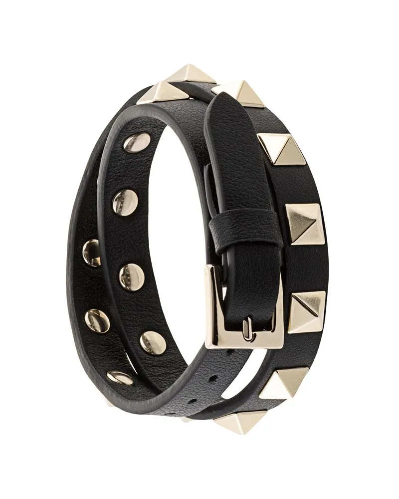 Valentino Garavani Rockstud' Armband Schwarz