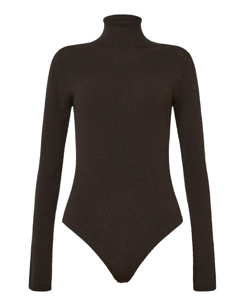 Wolford Body aus nahtlosem Netz - Braun Braun