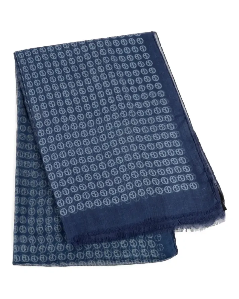Giorgio Armani patterned scarf - Blau Blau