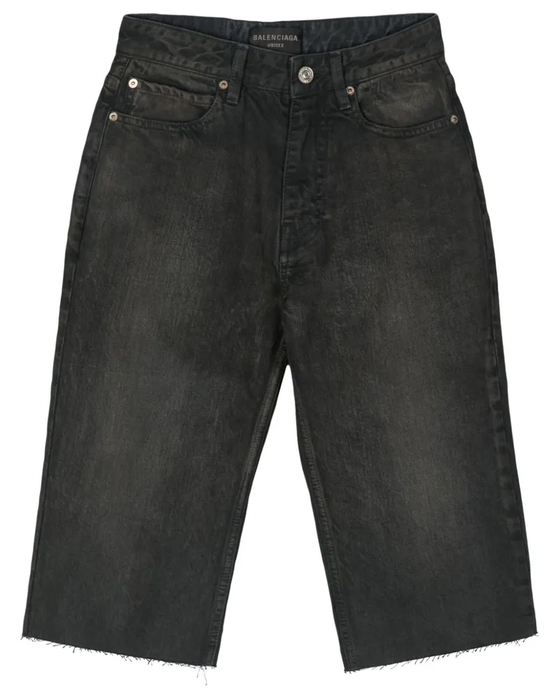 Balenciaga Shorts mit Logo-Patch - Schwarz Schwarz